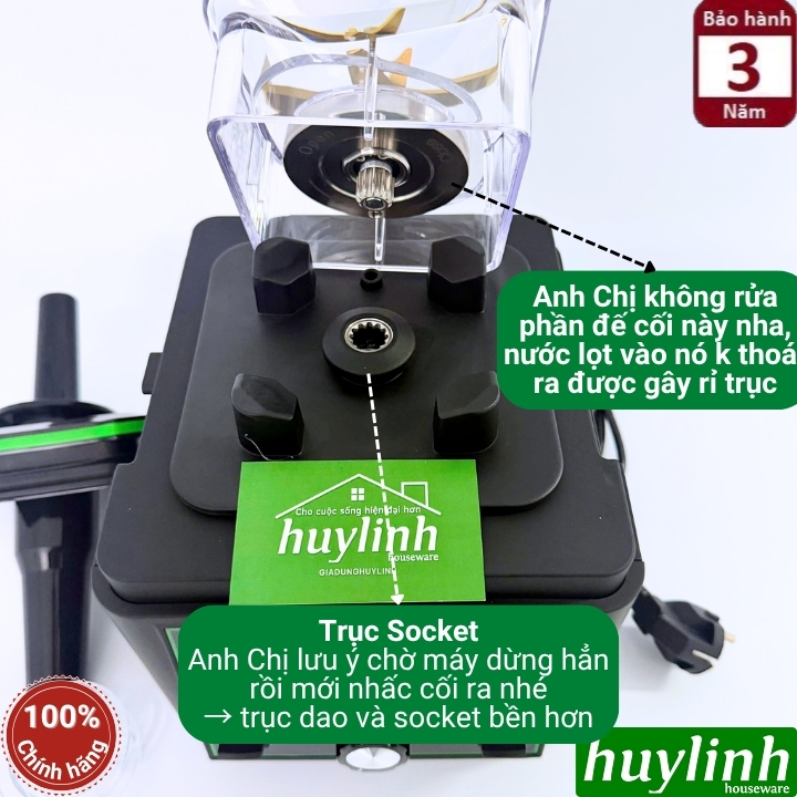 Máy xay sinh tố công nghiệp Promix PM-911B - 1650W - Dung tích 2 lít - Có hẹn giờ xay 7