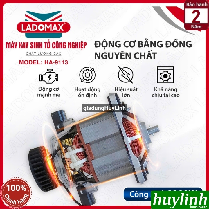 Máy xay sinh tố công nghiệp Ladomax HA-9113 6
