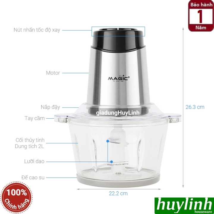 Máy xay thịt - thực phẩm Magic ECO AC-15 - 2 lít - 300W 2