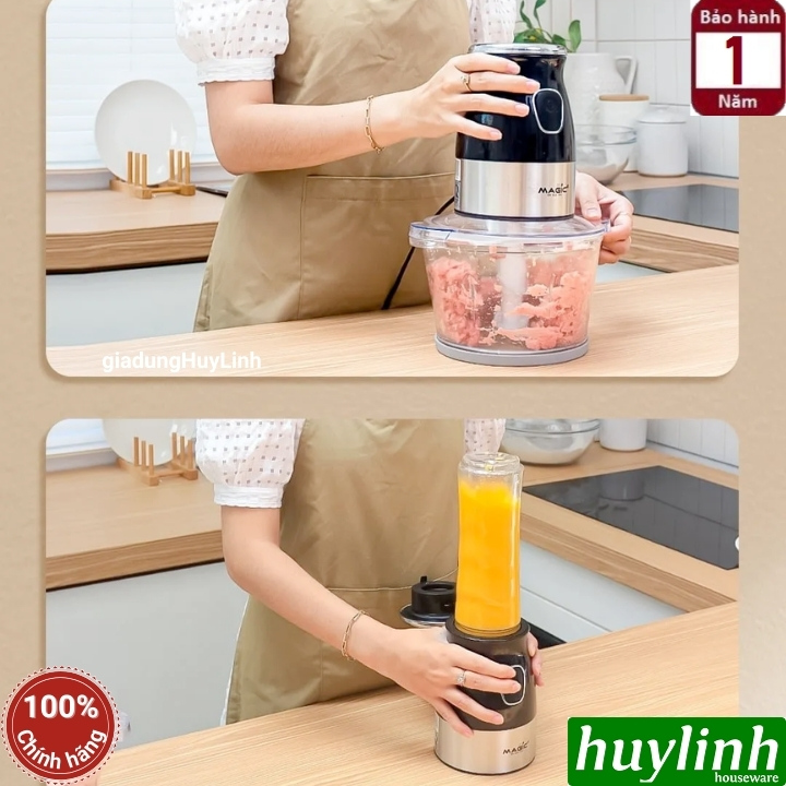 Máy xay thịt - thực phẩm Magic ECO AC-16 - 1.5 lít - 3 cối xay 5