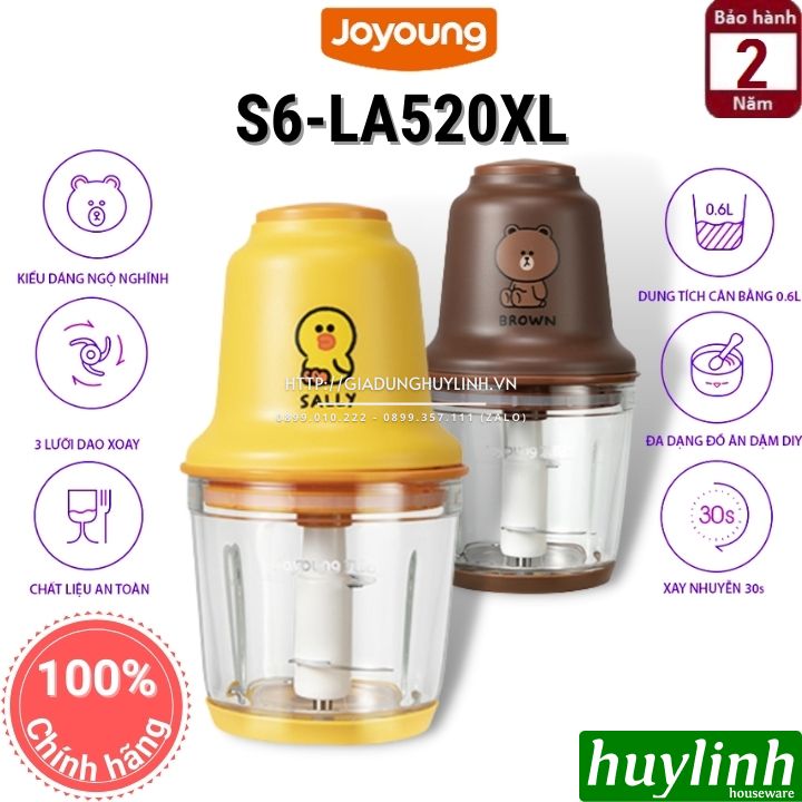 Máy xay thịt, làm đồ ăn dặm Joyoung Line S6-LA520XL - 0.6 lít