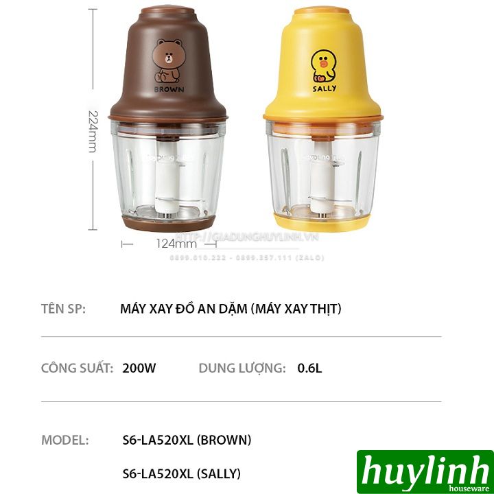 Máy xay thịt, làm đồ ăn dặm Joyoung Line S6-LA520XL - 0.6 lít 2