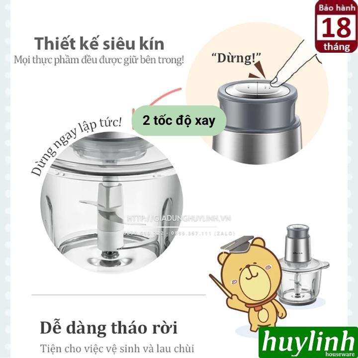 Máy xay thịt - xay thực phẩm Bear QSJ-B03Y7 - 2 lít - 300W - 2 tốc độ 5