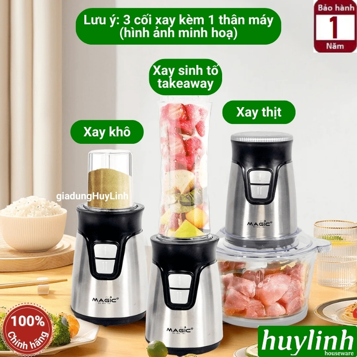 Máy xay thịt - thực phẩm Magic ECO AC-17 - 1.5 lít - 3 cối xay - 500W 5