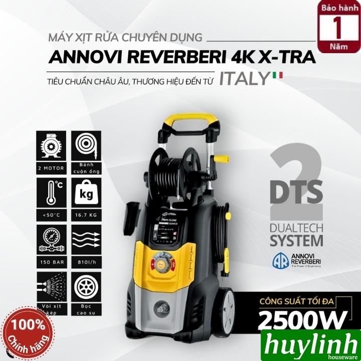 Máy xịt rửa Annovi Reverberi 4K Twin Flow 3