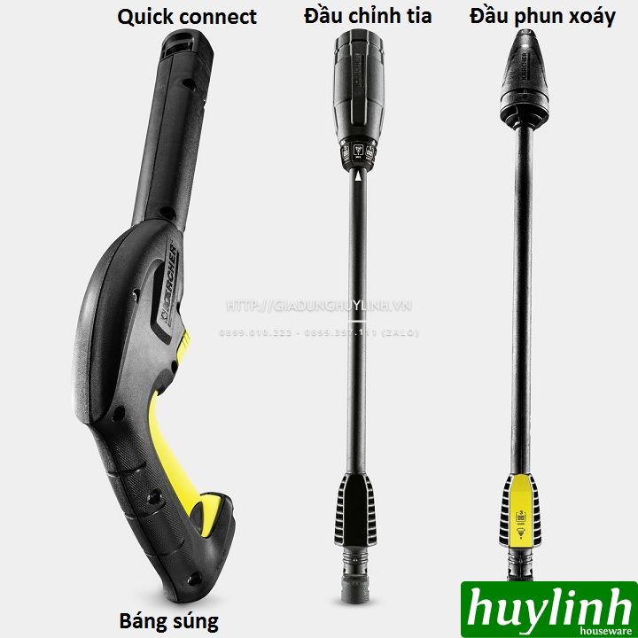 Máy xịt rửa xe áp lực cao Karcher K2 Power Control - Made Đức - Tặng 1 lít hoá chất Karcher 2