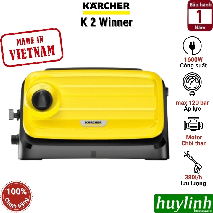 Máy xịt rửa xe cao áp Karcher K2 Winner - 1400W - Sản xuất tại Việt Nam