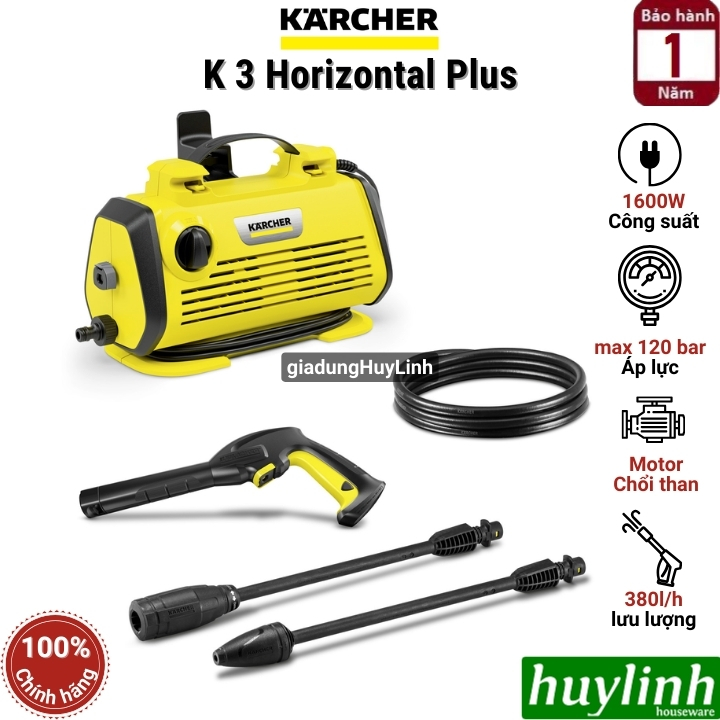 Máy xịt rửa xe cao áp Karcher K3 Horizontal Plus