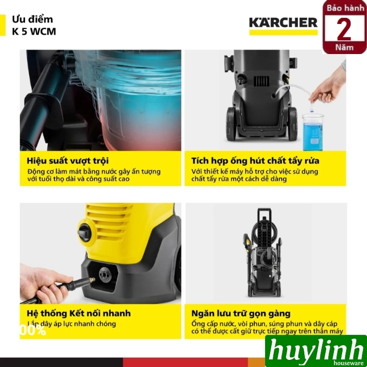 Máy xịt rửa xe cao áp Karcher K5 WCM - 145 bar - sản xuất tại Châu Âu 5