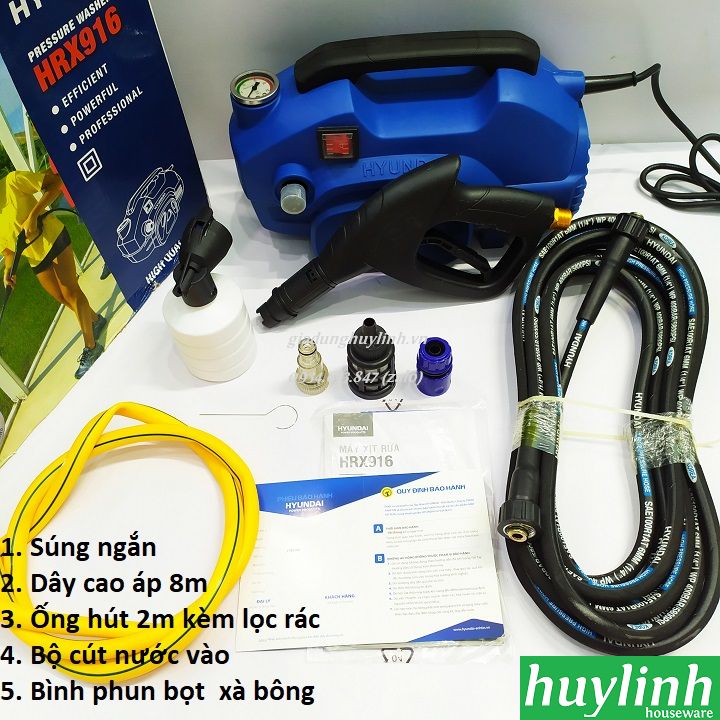 Máy rửa xe Hyundai HRX916 - 1600W 2