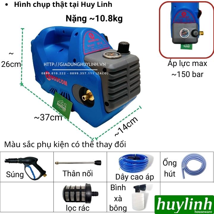 Máy xịt rửa xe Chỉnh Áp Boscom BT8 - 3200W - Tặng kèm béc rửa máy lạnh - motor từ lõi đồng 100% 2