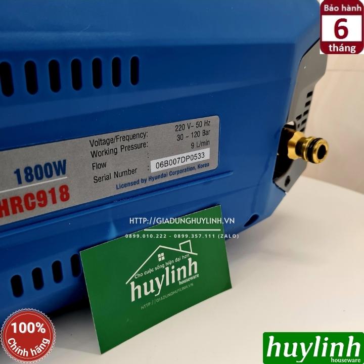 Máy xịt rửa xe chỉnh áp Hyundai HRC918 - 1800W - Tặng béc rửa máy lạnh 7