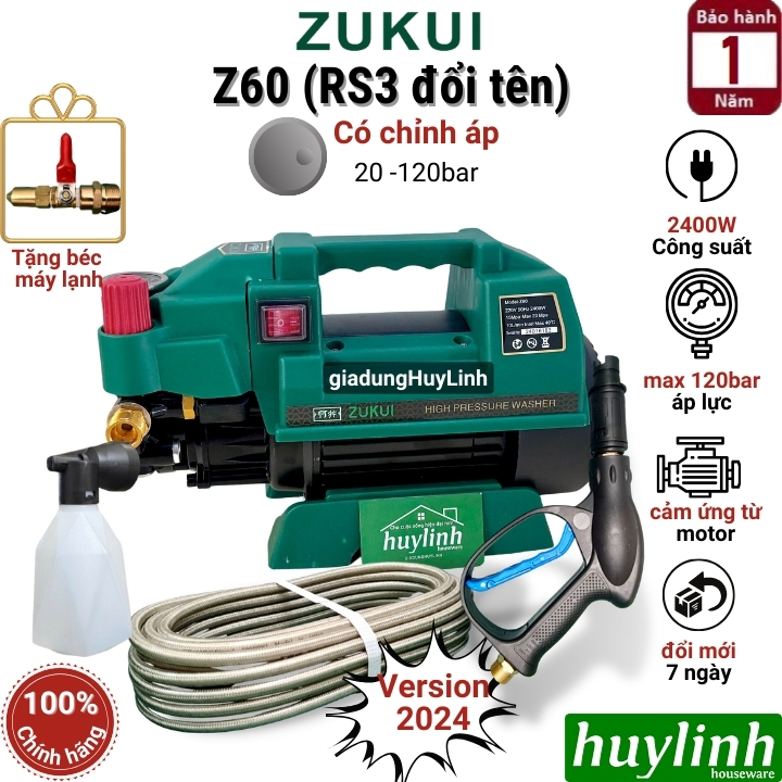 Máy xịt rửa xe Zukui Z60 (RS3 đổi tên)