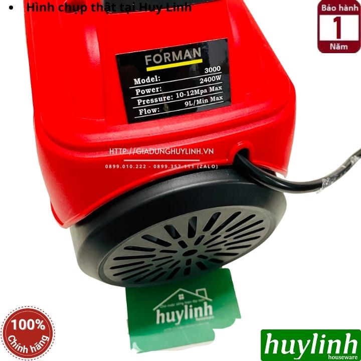 Máy xịt rửa xe chỉnh áp Forman FM3000 - 2400W - Tặng béc rửa máy lạnh - điều hoà 8