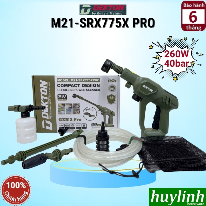 Máy xịt rửa xe dùng pin Dekton M21-SRX775 PRO (SRX775X PRO) 2