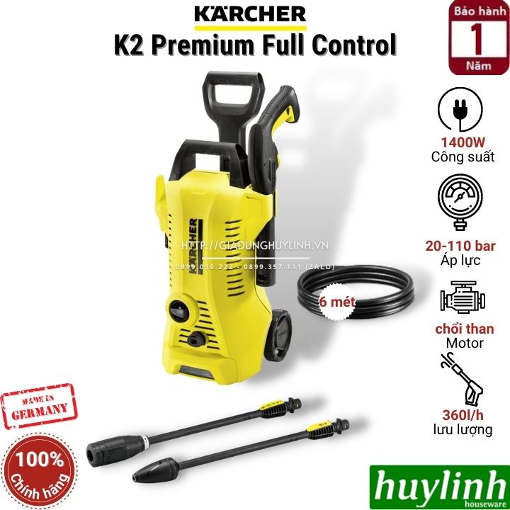 Máy rửa xe Karcher K2 Premium Full Control - Tặng bàn chải hoặc dung dịch hóa chất
