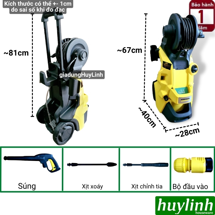 Máy phun xịt rửa xe Karcher K3 Deluxe Premium - 1600W - Motor cảm ứng từ 2