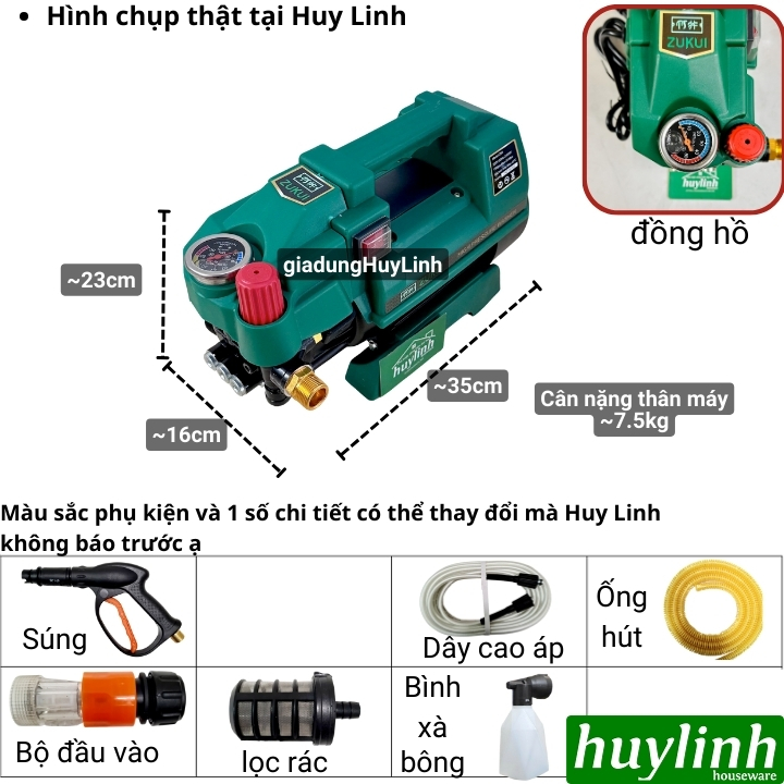 Máy xịt rửa xe Zukui Z60 (RS3 đổi tên) 2