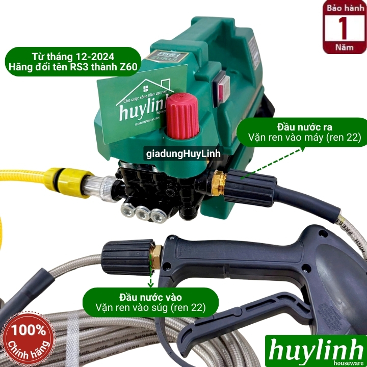 Máy xịt rửa xe Zukui Z60 (RS3 đổi tên) 3