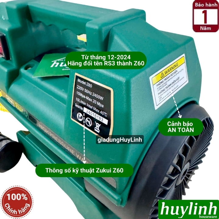 Máy xịt rửa xe Zukui Z60 (RS3 đổi tên) 7