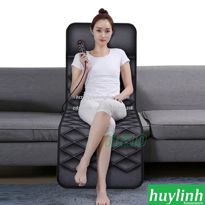 Nệm massage toàn thân Nikio NK-151 - Có hồng ngoại, gối mát xa cổ 2