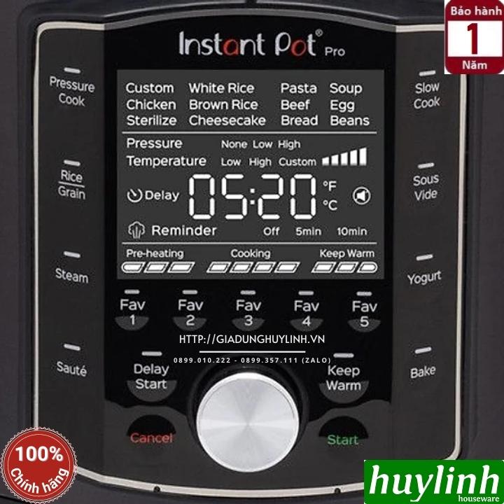 Nồi áp suất điện tử 10 trong 1 Instant POT PRO - 10-in-1 - 5.7 lít - 28 chức năng 4