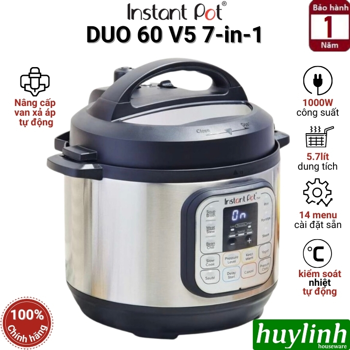 Nồi áp suất điện tử Instant POT Duo v5 7-in-1