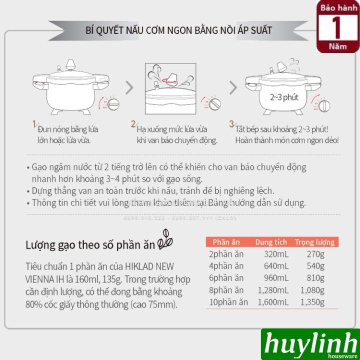 Nồi áp suất Inox đáy từ PoongNyun HNHPC-10(IH) - 6 lít - Made in Hàn Quốc 7