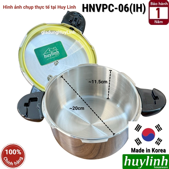 Nồi áp suất Inox đáy từ PoongNyun HNVPC-06(IH)