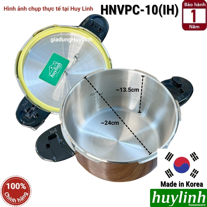 Nồi áp suất Inox đáy từ PoongNyun HNVPC-10(IH) - 5.3 lít