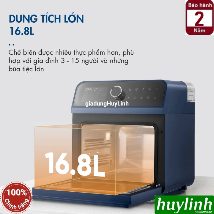 Nồi chiên - hấp hơi nước siêu nhiệt Dingo DSF16 PRO - 16 lít - 21 chức năng 4