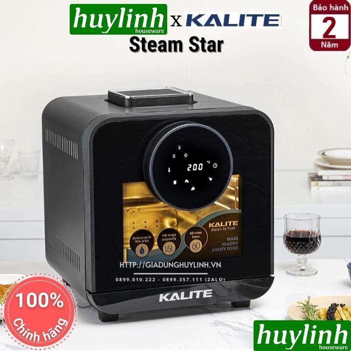 Nồi chiên không dầu hấp hơi nước Kalite Steam Star - 15 lít - Tặng kẹp gắp + bình xịt dầu 2