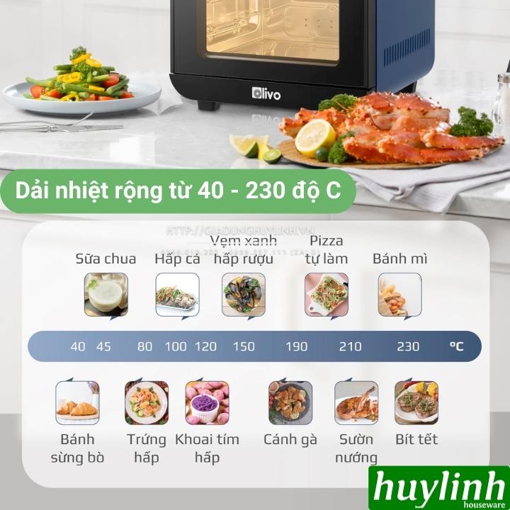 Nồi chiên không dầu - hấp hơi nước Olivo SF15 - Dung tích 15 lít - 37 menu 7