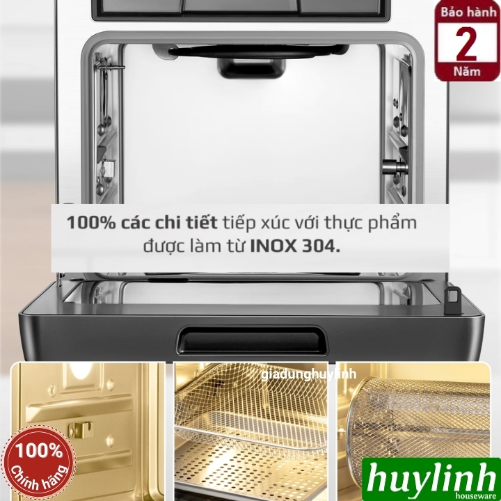 Nồi chiên không dầu – hấp hơi nước Olivo SF16 PRO  8