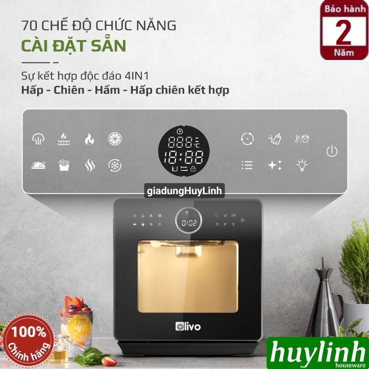 Nồi chiên hấp hơi nước Olivo SF16 PRO “Max” 4