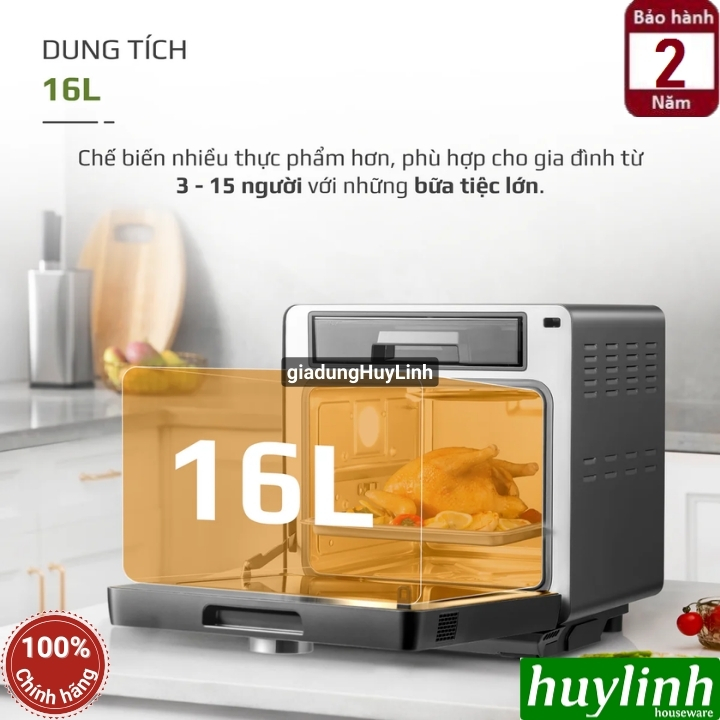 Nồi chiên hấp hơi nước Olivo SF16 PRO “Max” 8