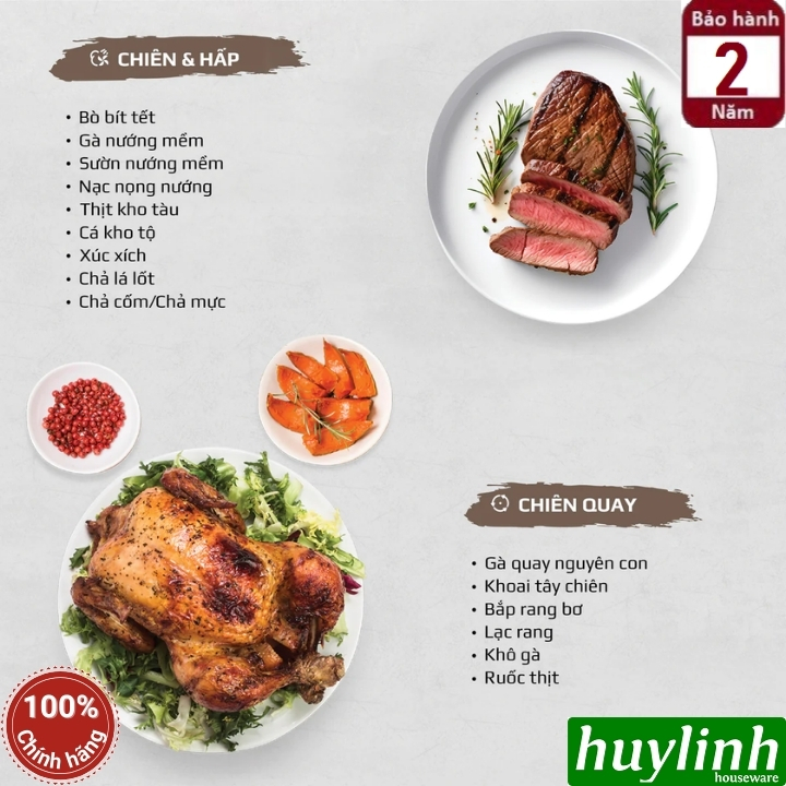 Nồi chiên hấp OLIVO SF20 SteamFry Xtra 5