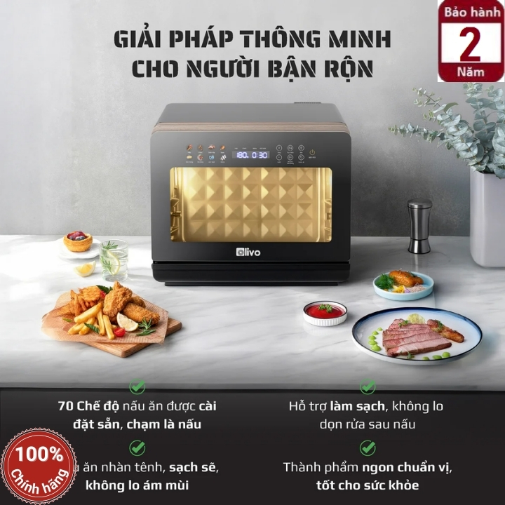 Nồi chiên hấp OLIVO SF20 SteamFry Xtra 2