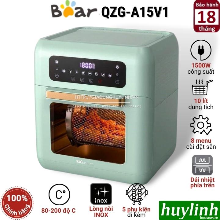 Nồi chiên không dầu Bear QZG-A15V1 - 10 lít - 8 chức năng