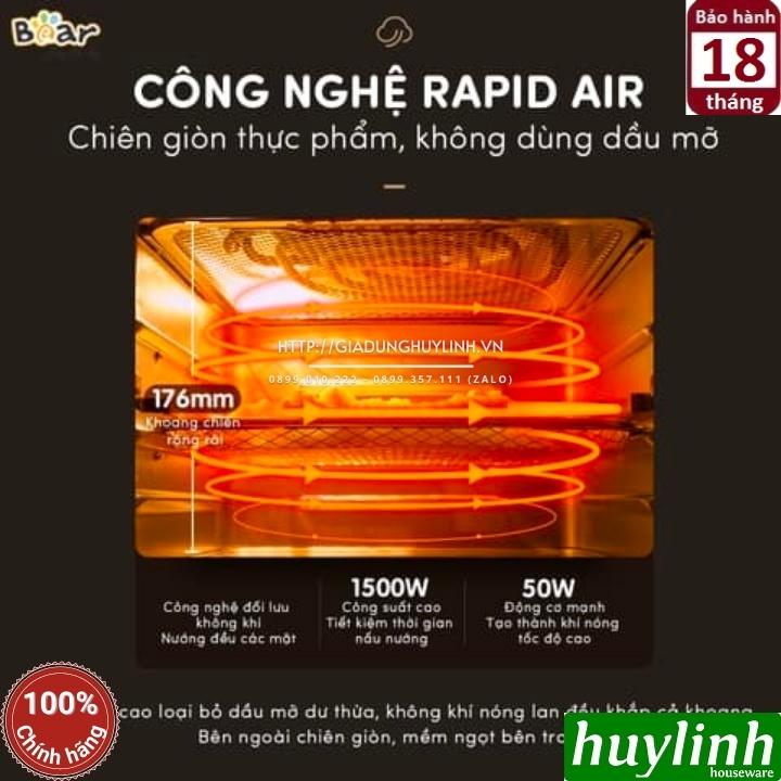 Nồi chiên không dầu Bear QZG-A15V1 - 10 lít - 8 chức năng 4