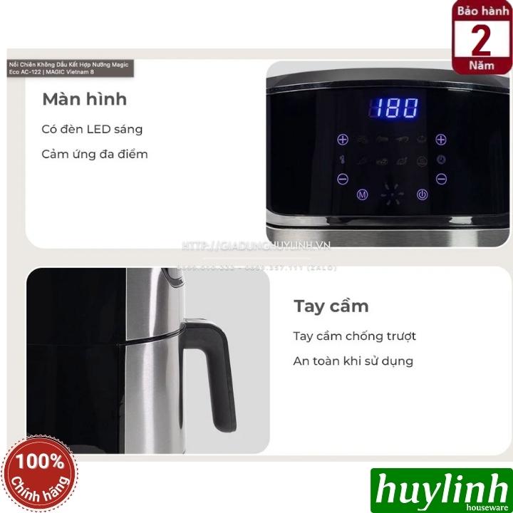 Nồi chiên không dầu điện tử Magic ECO AC-122 - 7 lít - 1800W - 8 Menu 6