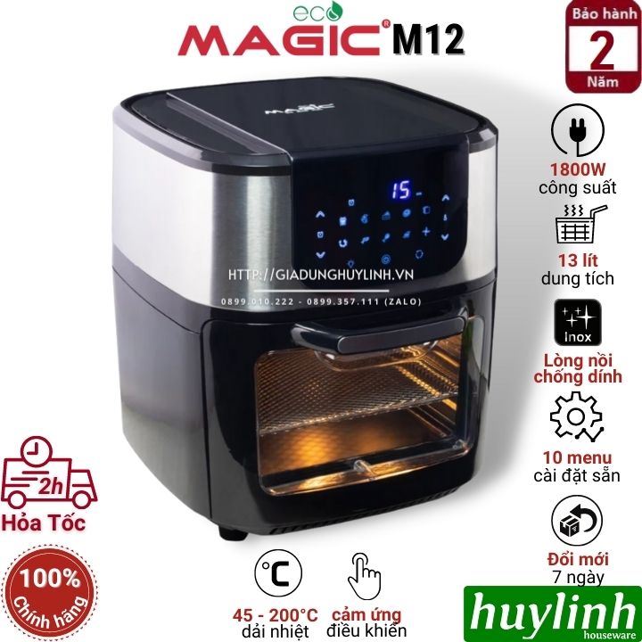 Nồi chiên không dầu điện tử Magic ECO M13 - 13 lít