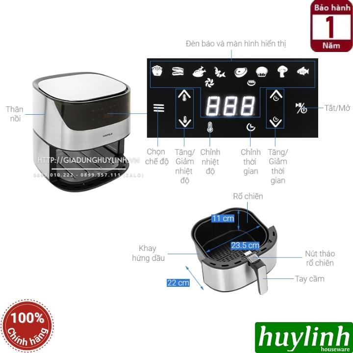 Nồi chiên không dầu điện tử Hafele AF-T5A - 535.43.712 - Dung tích 5 lít - 2000W - 8 Chức năng 2