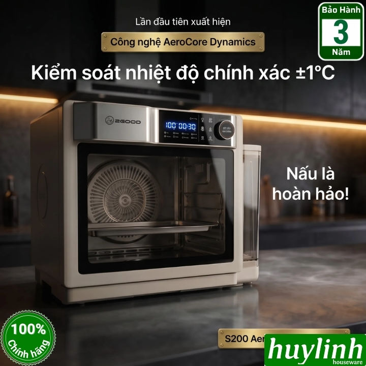 Nồi chiên không dầu hấp hơi nước 2Good S200 - 32 lít - mẫu mới