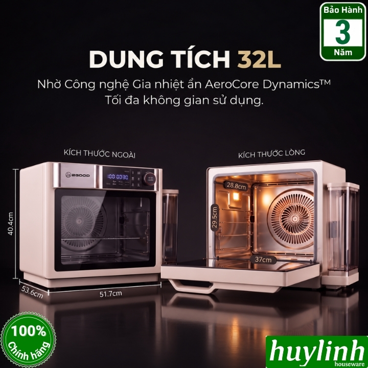 Nồi chiên không dầu hấp hơi nước 2Good S200 - 32 lít - mẫu mới 3