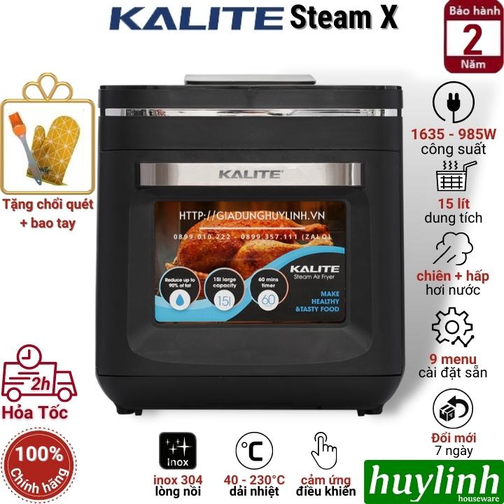 Nồi chiên không dầu hấp hơi nước Kalite Steam X - 15 lít