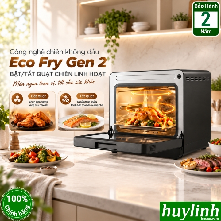 Mẫu mới 2026 - Nồi chiên không dầu hấp hơi nước Olivo SF1800 Ultra - Dung tích 18 lít - 100 menu nấu nướng 3