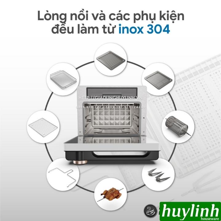 Nồi chiên không dầu hấp hơi nước siêu nhiệt 2Good S100 - 20 lít - 1800W - Tặng bao tay chống bỏng 7