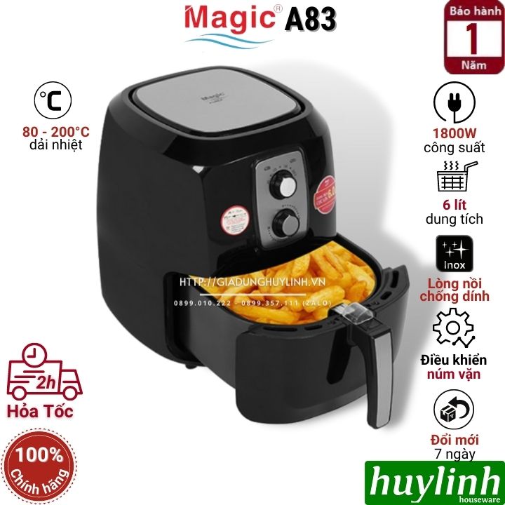 Nồi chiên không dầu Magic A83 - 6 lít - 1800W