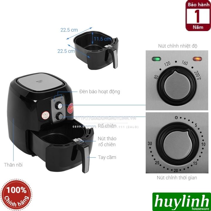 Nồi chiên không dầu Magic A83 - 6 lít - 1800W 2